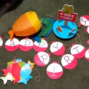 Fishing birthday party decorations